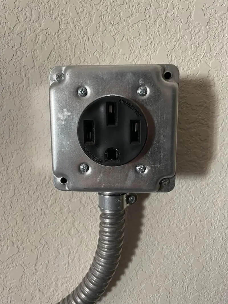 NEMA 14-50 outlet installed for Electrical Panel Upgrade in San Miguel